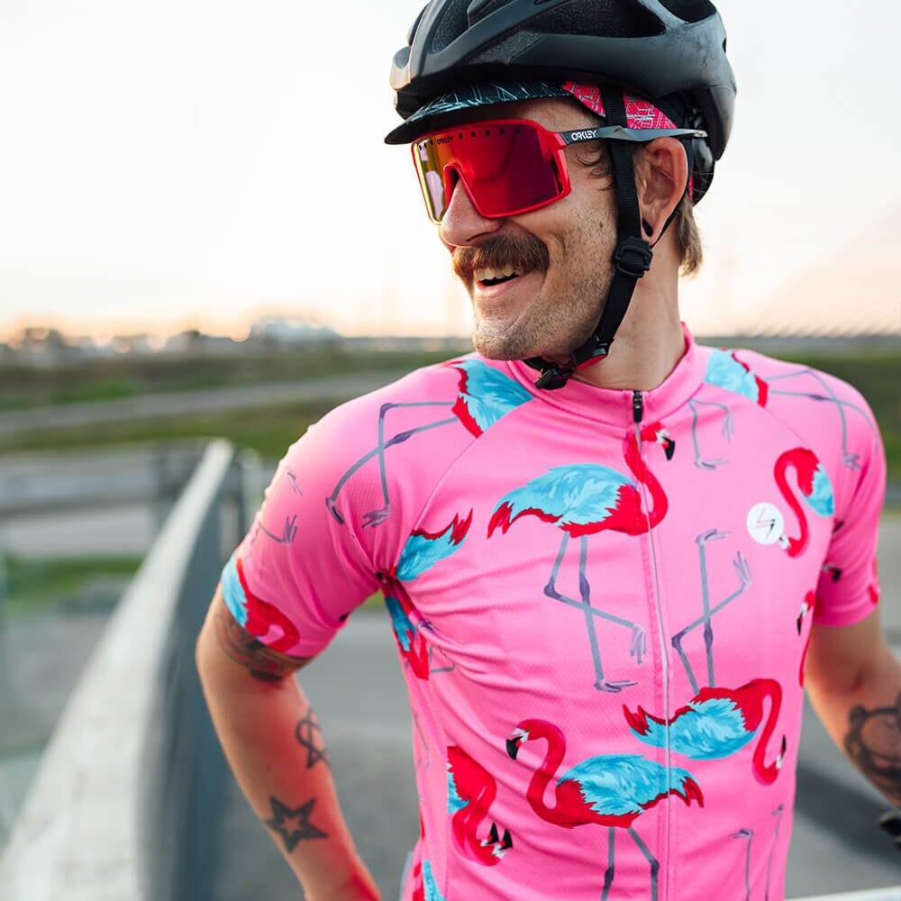 Flamingo bike jersey on sale